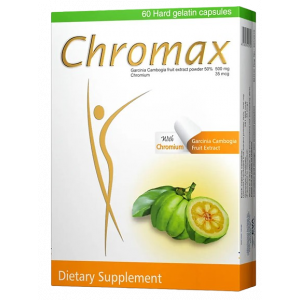 CHROMAX GARCINIA CAMBOGIA FRUIT EXTRACT WITH CHROMIUM DIETARY SUPPLEMENT 60 CAPSULES