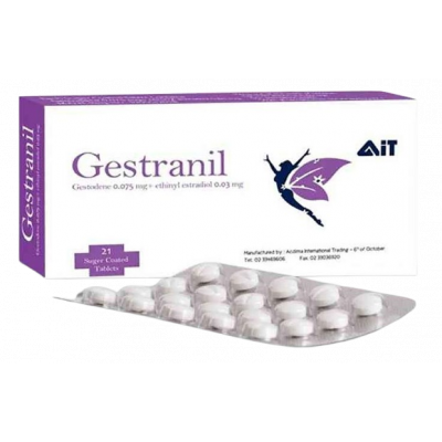 GESTRANIL 0.03 / 0.075 MG ( ETHINYL ESTRADIOL + GESTODENE ) 21 SUGAR COATED TABLETS
