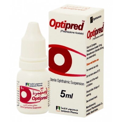 OPTIPRED 10 MG / ML STERILE OPHTHALMIC SUSPENSION ( PREDNISOLONE ) EYE DROPS 5 ML