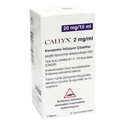 CAELYX 20 MG / 10 ML ( DOXORUBICIN 2 MG / ML ) CONCENTRATE FOR SOLUTION FOR IV INFUSION 10 ML VIAL