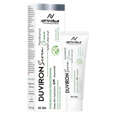 DUVIRON SEVEN PANTHENOL CREAM — SKIN REJUVENATION CERAMIDE WITH VITAMIN B5 30 GM