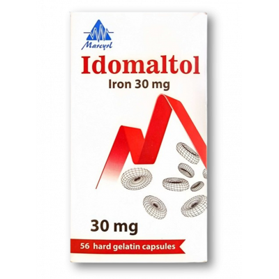 IDOMALTOL 30 MG IRON DIETARY SUPPLEMENT ( FERRIC MALTOL ) 56 CAPSULES