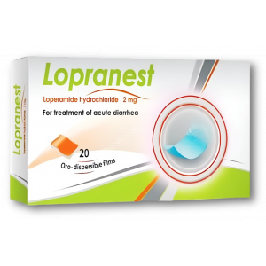 LOPRANEST 2 MG FOR TREATMENT OF ACUTE DIARRHEA ( LOPERAMIDE ) 20 ORODISPERSIBLE FILMS