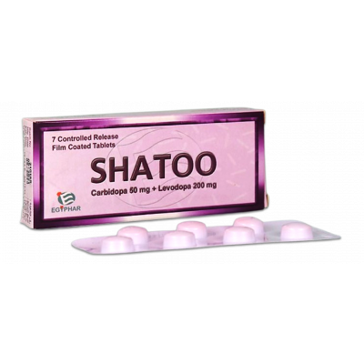 SHATOO 50 / 200 MG ( CARBIDOPA / LEVODOPA ) 7 CONTROLLED-RELEASE FILM-COATED TABLETS