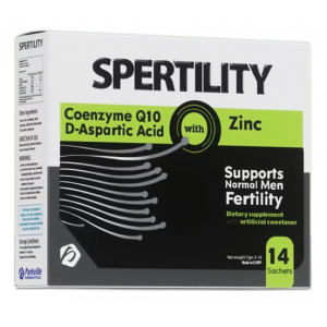 SPERTILITY FOR NORMAL MEN FERTILITY WITH COENZYME Q10 D-ASPARTIC ACID & ZINC DIETARY SUPPLEMENT 14 SACHETS