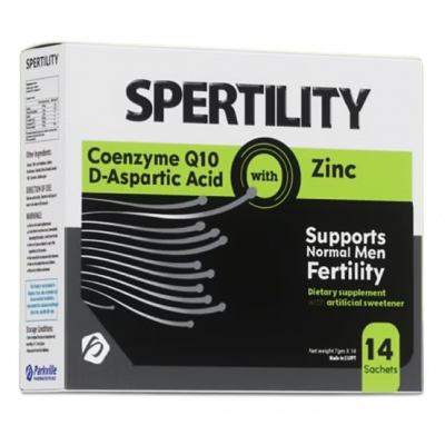 SPERTILITY FOR NORMAL MEN FERTILITY WITH COENZYME Q10 D-ASPARTIC ACID & ZINC DIETARY SUPPLEMENT 14 SACHETS