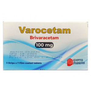 VAROCETAM 100 MG ( BRIVARACETAM ) 21 FILM-COATED TABLETS