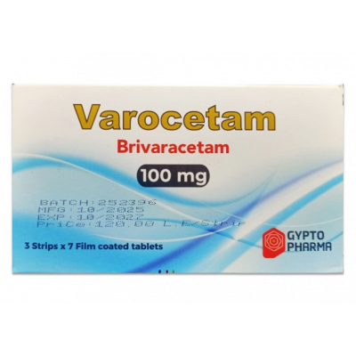 VAROCETAM 100 MG ( BRIVARACETAM ) 21 FILM-COATED TABLETS