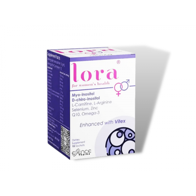 LORA FOR WOMEN HEALTH WITH MYO-INOSITOL, L-CARNITINE, CO Q-10 & OMEGA-3 DIETARY SUPPLEMENT 15 SACHETS