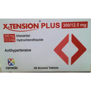 X-TENSION PLUS 300 / 12.5 MG ( IRBESARTAN + HYDROCHLOROTHIAZIDE ) 28 SCORED TABLETS