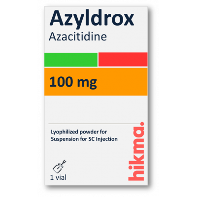 AZYLDROX 100 MG ( AZACITIDINE ) LYOPHILIZED POWDER FOR SUSPENSION FOR SUBCUTANEOUS INJECTION VIAL