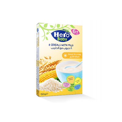 Hero Baby Good Morning 8 Cereal & Fruit with Milk - 150 gm
