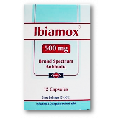 IBIAMOX 500 MG ( AMOXICILLIN ) 12 CAPSULES IBIAMOX 500 MG ( AMOXICILLIN ) 12 CAPSULES