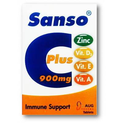 SANSO C PLUS 900 MG ( VIT. A 450 MCG + VIT. C 900 MG + VIT. D3 1000 IU + VIT. E 15 MG + ZINC 11 MG ) 28 TABLETS SANSO C PLUS 900 MG ( VIT. A 450 MCG + VIT. C 900 MG + VIT. D3 1000 IU + VIT. E 15 MG + ZINC 11 MG ) 28 TABLETS