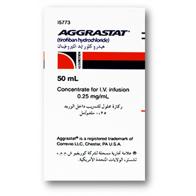 AGGRASTAT 0.25 MG / ML ( TIROFIBAN ) IV INFUSION 50 ML