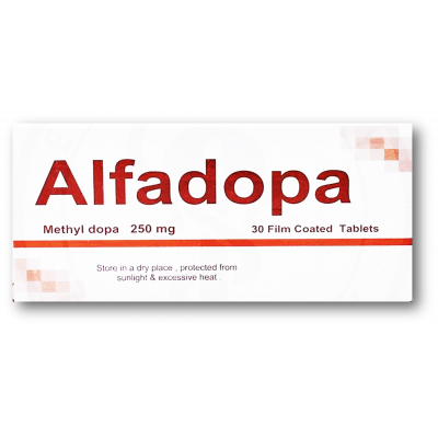 ALFADOPA 250 MG ( METHYLDOPA ) 30 FILM-COATED TABLETS