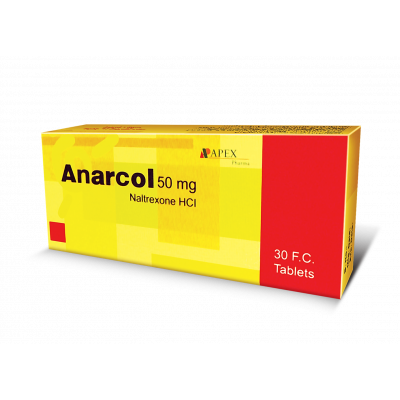 ANARCOL 50 MG ( NALTREXONE ) 30 FILM-COATED TABLETS
