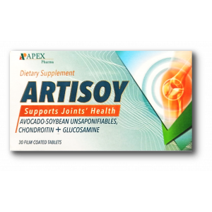 ARTISOY FOR HEALTHY JOINTS WITH  GLUCOSAMINE SULFATE , CHONDROITIN SULFATE & AVOCADO SOYBEAN 30 FILM-COTED TABLETS