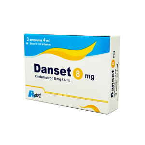 DANSET 8 MG / 4 ML ( ONDANSETRON ) FOR IM, SLOW IV INJECTION & IV INFUSION 3 AMPOULES X 4 ML
