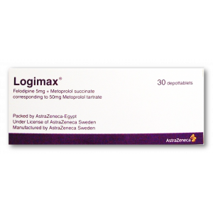 LOGIMAX SR 5 / 50 MG ( FELODIPINE / METOPROLOL ) 30 TABLETS