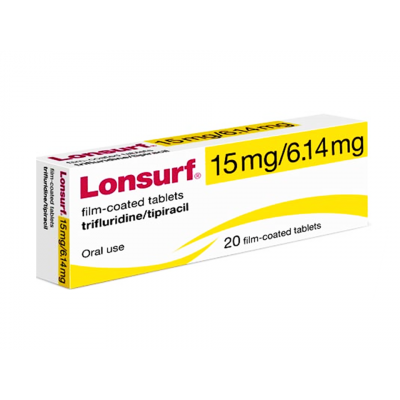 LONSURF 15 / 6.14 MG ( TRIFLURIDINE / TIPIRACIL ) 20 FILM-COATED TABLETS