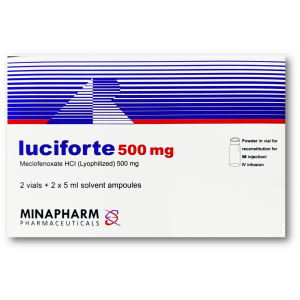 LUCIFORTE 500 MG ( MECLOFENOXATE ) 2 VIALS + 2 X 5 ML SOLVENT AMPOULES