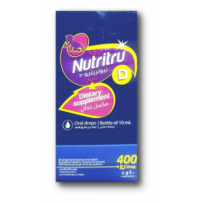 NUTRITRU - D 400 IU / DROP ( CHOLECALCIFEROL = VITAMIN D3 ) ORAL DROPS 10 ML