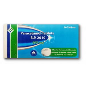 PARACETAMOL 500 MG B.P. 2010 ( PARACETAMOL - ACETAMINOPHEN ) 20 TABLETS