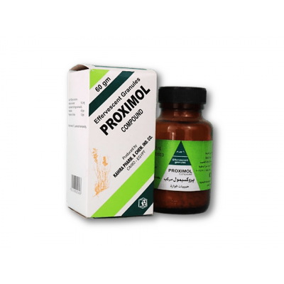 PROXIMOL COMPOUND EFFERVESCENT GRANULES ( HALFA BAR+ HEXAMINE + PIPERAZINE CITRATE ) BOTTLE 60 GM