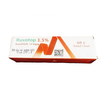 RUXOTOP 1.5% ( RUXOLITINIB 15 MG / GM ) CREAM 60 GM