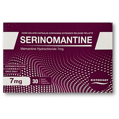 SERINOMANTINE 7 MG ONCE DAILY ( MEMANTINE ) 30 EXTENDED-RELEASE HARD GELATIN CAPSULES