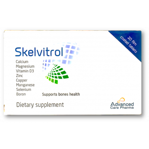 SKELVITROL DIETARY SUPPLEMENT ( CALCIUM + MAGNESIUM + VITAMIN D3 + ZINC + COPPER + MANGANESE + SELENIUM + BORON ) 20 FILM-COATED TABLETS