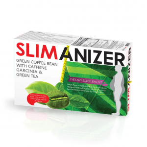 SLIMANIZER WEIGHT MANAGEMENT DIETARY SUPPLEMENT ( GREEN COFFEE BEAN EXT. 400MG + GARCINIA CAMBOGIA EXT. 50MG + CAFFEINE ANHYDROUS 50MG + GREEN TEA LEAF EXT. 50MG ) 30 CAPSULES
