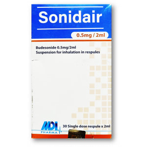 SONIDAIR 0.5 MG / 2 ML ( BUDESONIDE ) SUSPENSION FOR INHALATION 30 SINGLE DOSE RESPULES