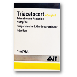 TRIACETOCORT 40MG/ML ( TRIAMCINOLONE ACETONIDE ) SUSPENSION FOR IM & INTRA-ARTICULAR INJECTION 1ML VIAL
