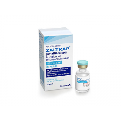 ZALTRAP 100 MG / 4 ML ( ZIV - AFLIBERCEPT 25 MG / ML ) INJECTION FOR INTRAVENOUS INFUSION VIAL 4 ML