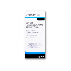 ZENALB 20 LOW SALT HUMAN ALBUMIN ( HUMAN ALBUMIN 20% W/V ) IV SOLUTION VIAL