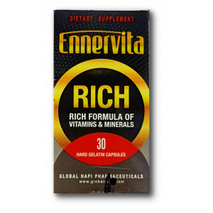 ENNERVITA RICH FORMULA OF VITAMINS & MINERALS 30 CAPSULES