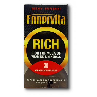ENNERVITA RICH FORMULA OF VITAMINS & MINERALS 30 CAPSULES