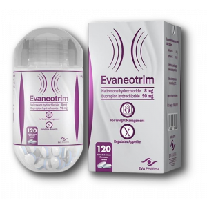 EVANEOTRIM FOR WEIGHT MANAGEMENT ( NALTREXONE HCL 8MG + BUPROPION HCL 90MG ) 120 EXTENDED RELEASE FILM-COATED TABLETS