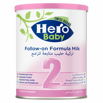 HERO BABY FOLLOW ON FORMULA MILK STAGE 2 FROM 6 MONTHS 400 GM