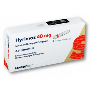 HYRIMOZ 40 MG / 0.8 ML ( ADALIMUMAB ) 2 PREFILLED SYRINGES