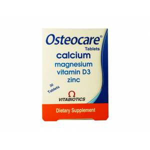 OSTEOCARE DIETARY SUPPLEMENT ( CALCIUM CARBONATE 1000 MG + MAGNESIUM 372 MG + ZINC SULPHATE 22 MG + VITAMIN D3 100 IU ) 30 TABLETS