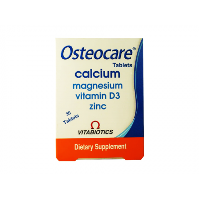 OSTEOCARE DIETARY SUPPLEMENT ( CALCIUM CARBONATE 1000 MG + MAGNESIUM 372 MG + ZINC SULPHATE 22 MG + VITAMIN D3 100 IU ) 30 TABLETS