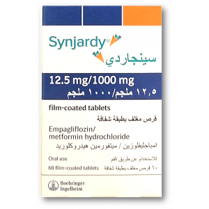 SYNJARDY 12.5 / 1000 MG ( EMPAGLIFLOZIN / METFORMIN ) 60 FILM-COATED TABLETS