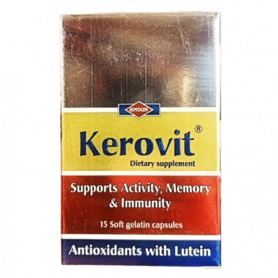 KEROVIT ANTIOXIDANTS WITH LUTEIN DIETARY SUPPLEMENT SUPPORTS ACTIVITY , MEMORY & IMMUNITY 15 SOFT GELATIN CAPSULES