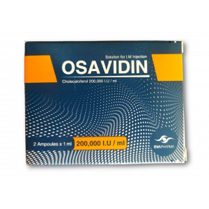 OSAVIDIN 200,000 IU / ML VITAMIN D3 ( CHOLECALCIFEROL ) SOLUTION FOR IM INJECTION 1 ML X 2 AMPOULES