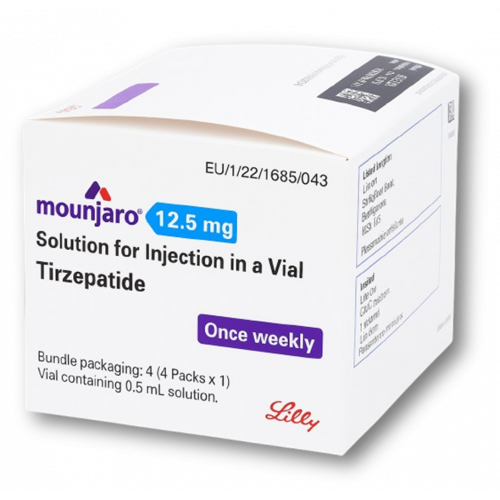 tirzepatide 12.5mg MOUNJARO 12.5 MG / 0.5 ML ( TIRZEPATIDE ) FOR SUBCUTANEOUS INJECTION 4 VIALS