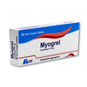 MYOGREL 75 MG ( CLOPIDOGREL ) 30 FILM-COTED TABLETS