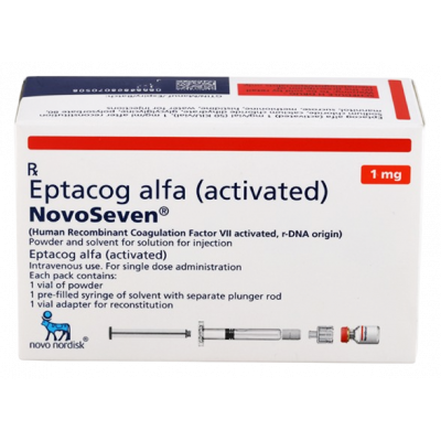 NOVOSEVEN 1 MG ( HUMAN RECOMBINANT COAGULATION FACTOR VII EPTACOG ALFA "ACTIVATED" ) POWDER & SOLVENT FOR SOLUTION FOR IV INJECTION VIAL